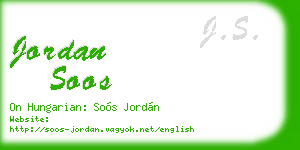 jordan soos business card